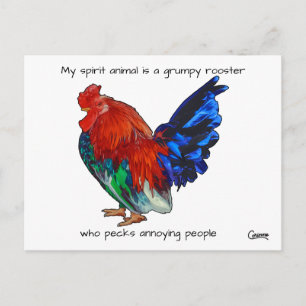 Grumpy Rooster - Postcard