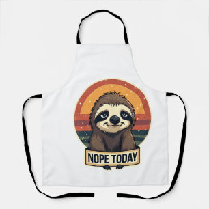 Grumpy Sloth Vintage Funny Retro Shirt Design Apron