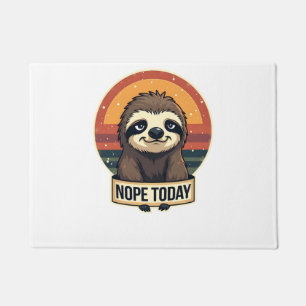 Grumpy Sloth Vintage Funny Retro Shirt Design Doormat