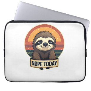 Grumpy Sloth Vintage Funny Retro Shirt Design Laptop Sleeve