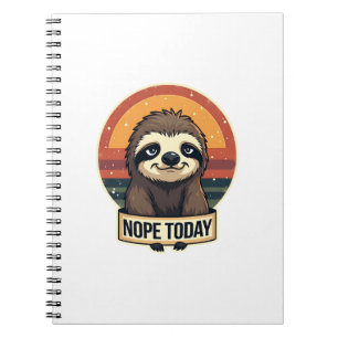 Grumpy Sloth Vintage Funny Retro Shirt Design Notebook