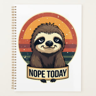 Grumpy Sloth Vintage Funny Retro Shirt Design Planner