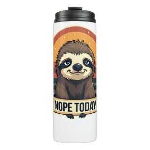 Grumpy Sloth Vintage Funny Retro Shirt Design Thermal Tumbler