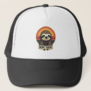 Grumpy Sloth Vintage Funny Retro Shirt Design Trucker Hat