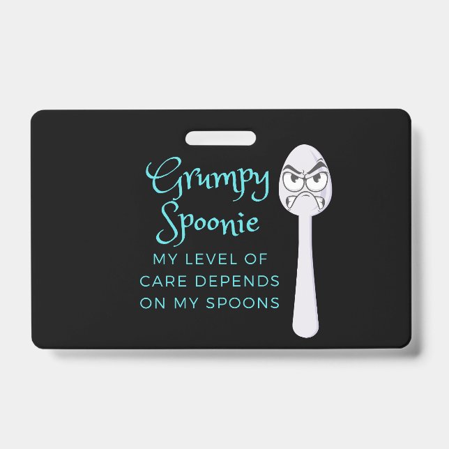 Grumpy Spoonie  Badge (Front)