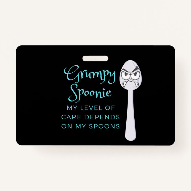 Grumpy Spoonie  Badge (Front)