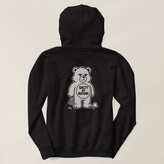 Grumpy Teddy Spilled Ice Cream Sweater  (Design Back)