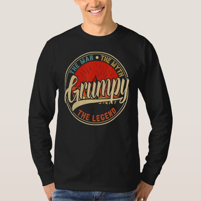 Grumpy The Man The Myth The Legend Father's Day 1 T-Shirt (Front)