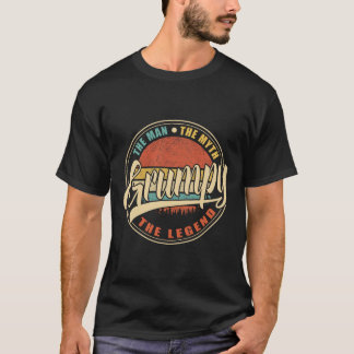 Grumpy The Man The Myth The Legend Vintage Retro F T-Shirt
