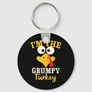 Grumpy Turkey Team Family Matching Thanksgiving Di Keychain
