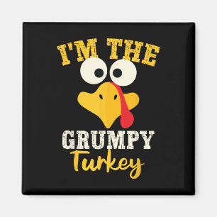 Grumpy Turkey Team Family Matching Thanksgiving Di Magnet