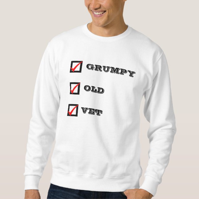Grumpy Vets "Grumpy Old Vet Checklist" Sweatshirt (Front)