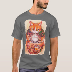 Grumpy Yakuza Cat tattoo Style Japan Gift Basebal T-Shirt