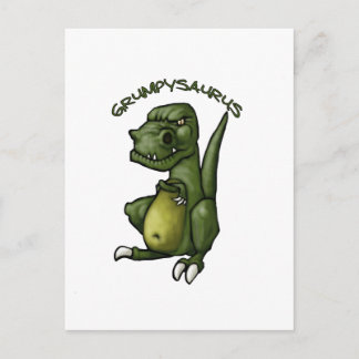 Grumpysaurus dinosaur being grumpy! postcard