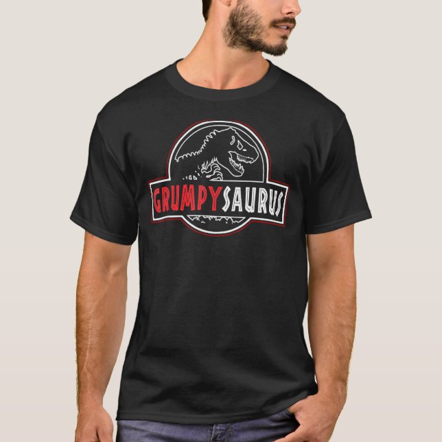 Grumpysaurus Rex Dinosaur Grumpy Saurus Family Mat T-Shirt (Front)