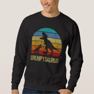 GrumpySaurus T Rex Dinosaur Grumpy Saurus Family M Sweatshirt