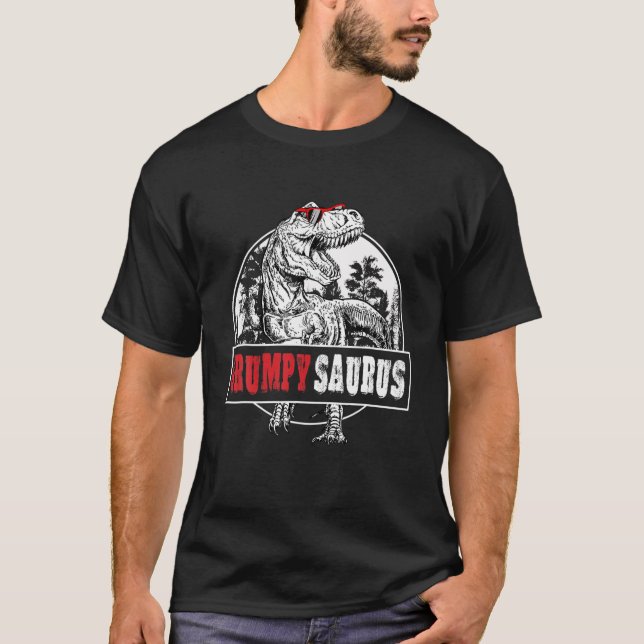 Grumpysaurus T Rex Dinosaur Grumpy Saurus Family T-Shirt (Front)