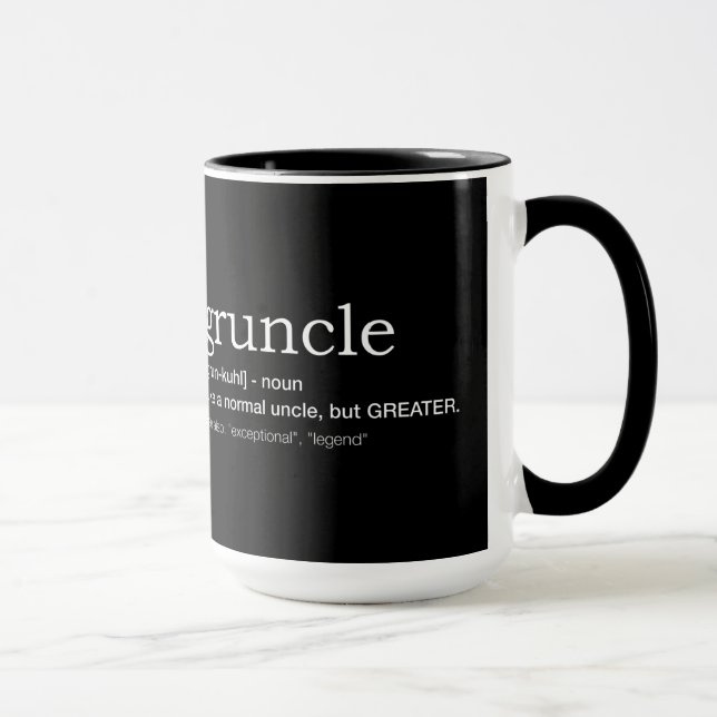 Gruncle for best uncle mug (Right)