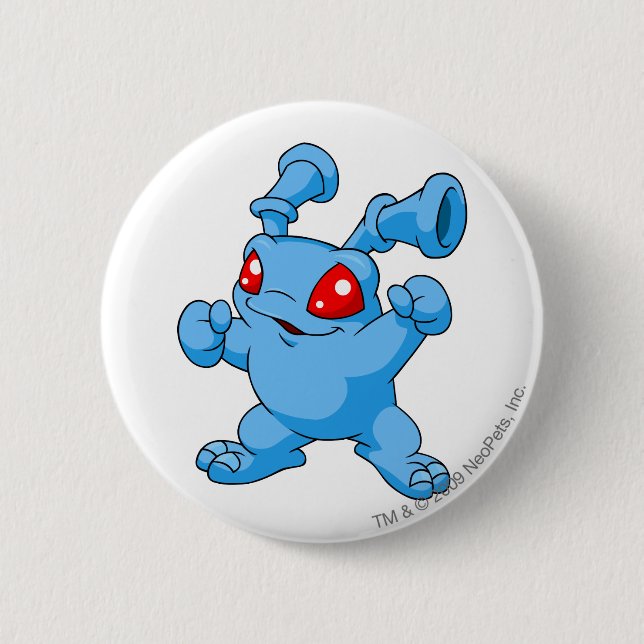 Grundo Blue 2 Inch Round Button (Front)
