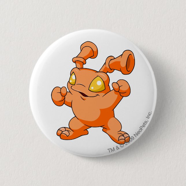 Grundo Orange 2 Inch Round Button (Front)