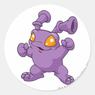 Grundo Purple Classic Round Sticker