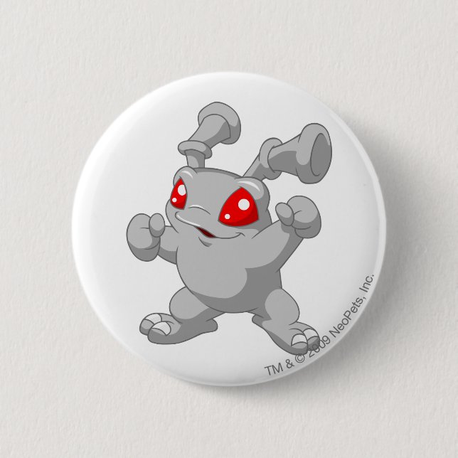 Grundo Silver 2 Inch Round Button (Front)