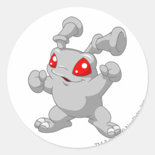 Grundo Silver Classic Round Sticker