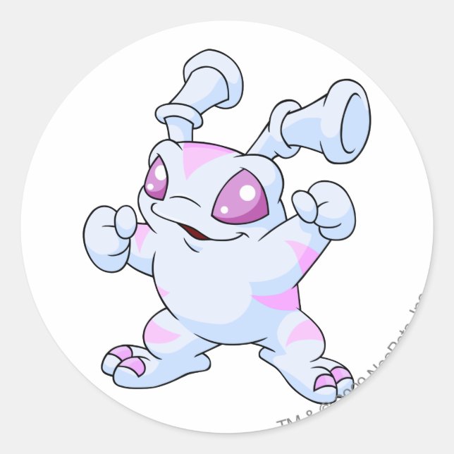 Grundo Striped Classic Round Sticker (Front)