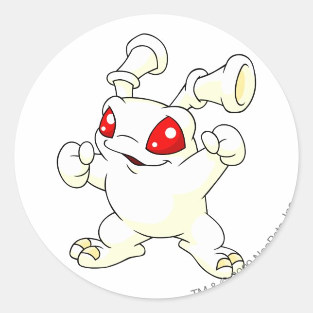 Grundo White Classic Round Sticker (Front)