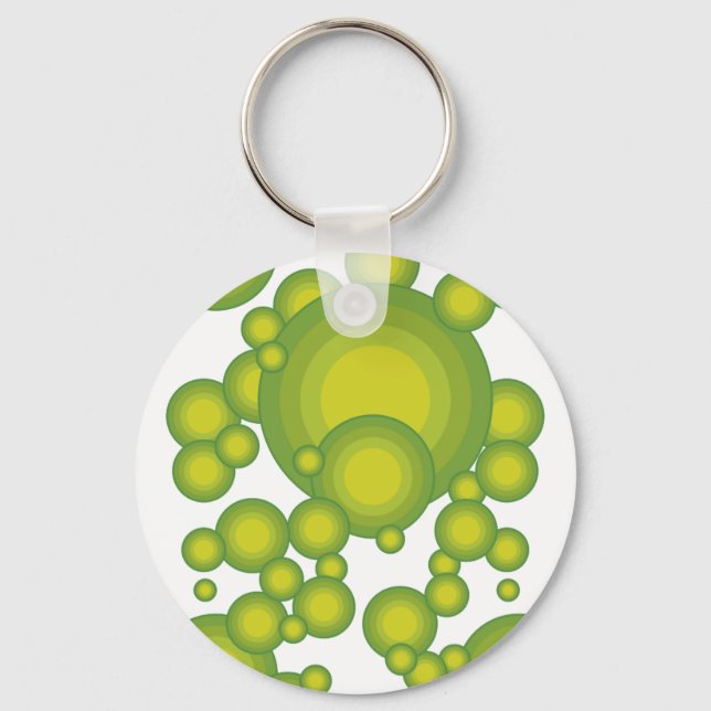 Grüne Blasen Keychain (Front)