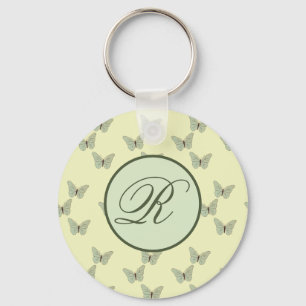 grüne Schmetterlinge personalisiert Keychain