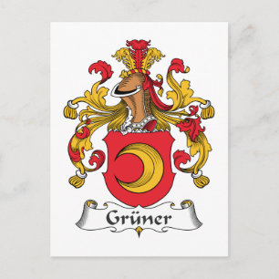 Gruner Family Crest Postcard