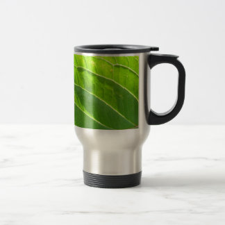 Grünes Blatt, hübsche Blattrippen Travel Mug