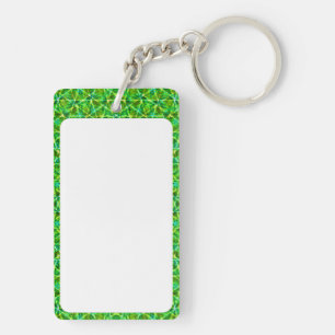 Grünes Netz Kaleidoscope/Green Kaleidoscope Net Keychain