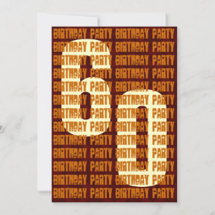 Grunge 60th Birthday Gold and Brown W1048 Invitation