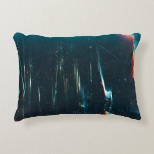 Grunge abstract background. Damaged screen. Orange Accent Pillow