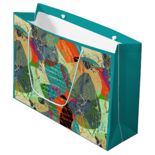 Grunge abstract large gift bag
