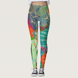 Grunge abstract leggings