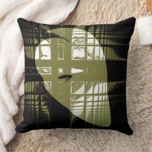 Grunge Aesthetic Fractal Art Throw Pillow