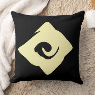 Grunge Aesthetic Fractal Art Throw Pillow