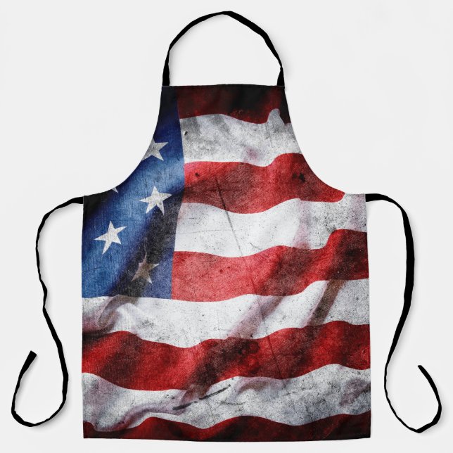 Grunge American flag Apron (Front)