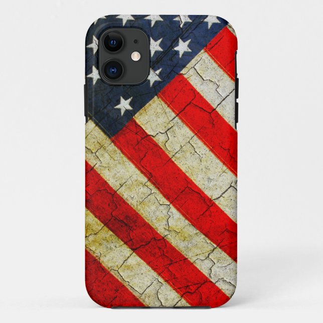 Grunge American flag Case-Mate iPhone Case (Back)