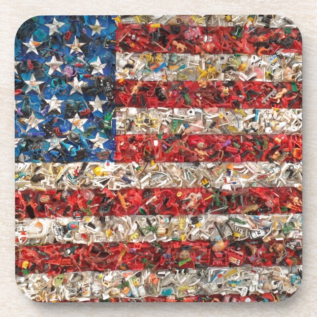 grunge american flag coaster (Front)