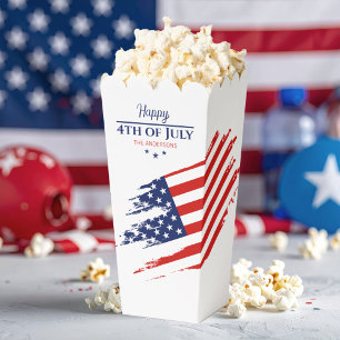 Grunge American Flag Happy 4th July ID1104 Favor Box