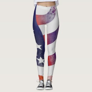 Grunge American Flag Leggings