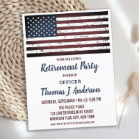 Grunge American Flag Military Police Retirement