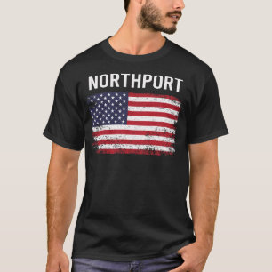 Grunge American Flag Northport T-Shirt