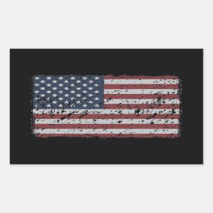 Grunge American Flag - Patriotic Stickers