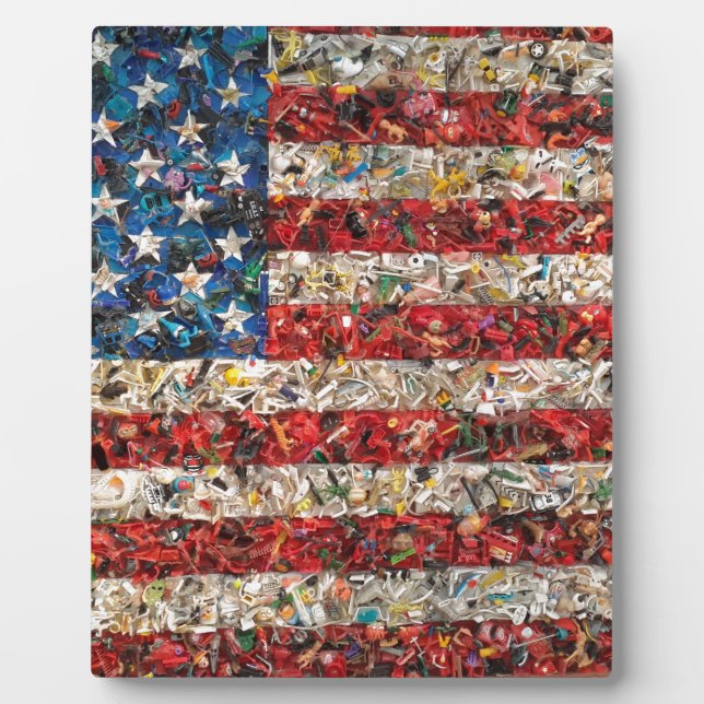 grunge american flag plaque (Front)