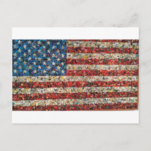 grunge american flag postcard